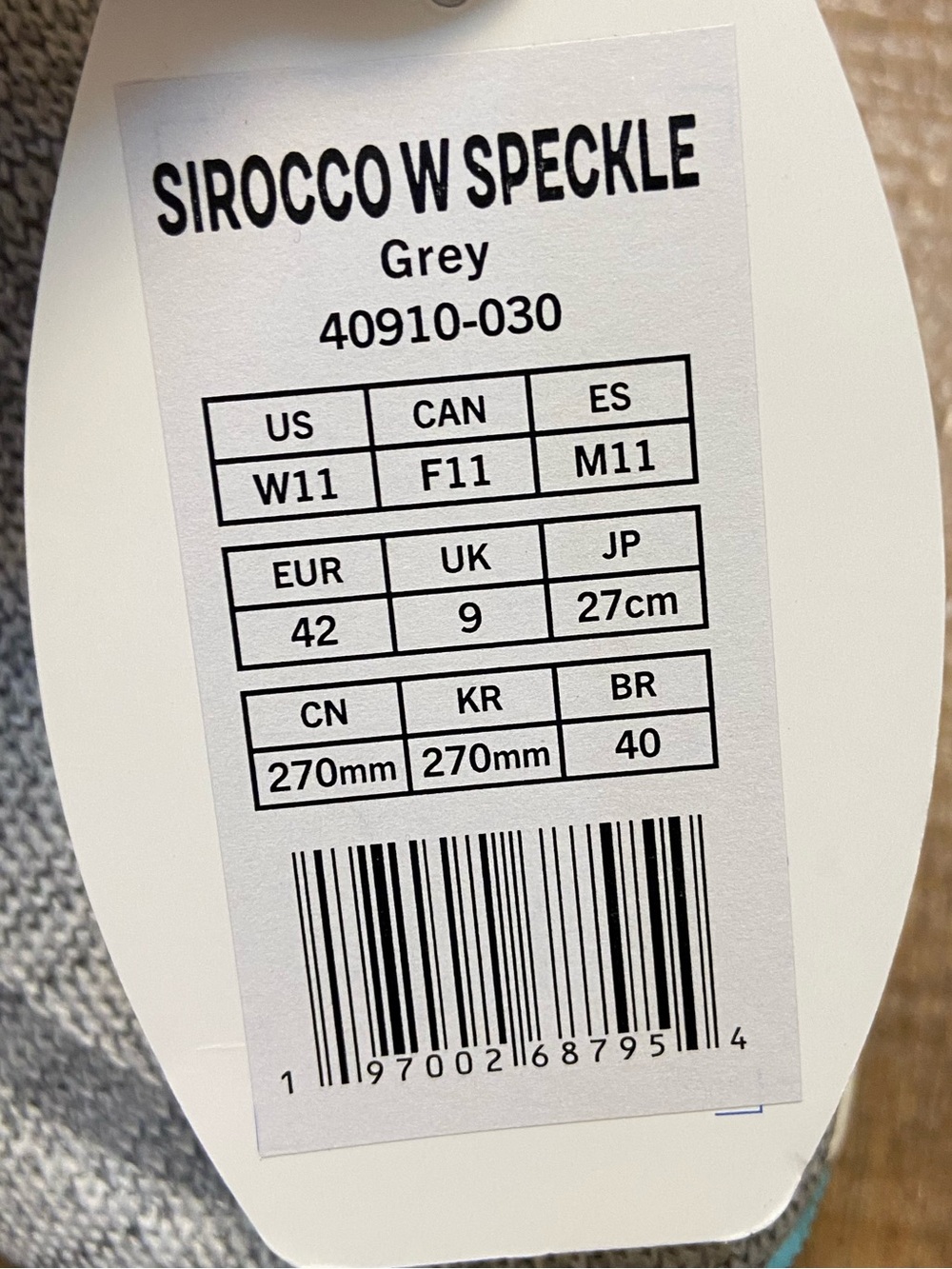 HEYDUDE Sirocco Grey Knit Slip On Sneakers Women 11 Speckled Sole - Picture 7 of 7